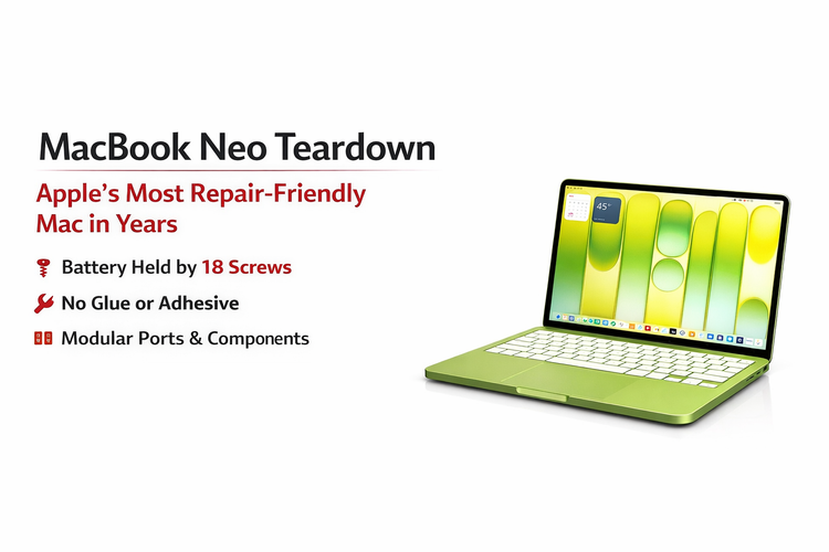 MacBook Neo Teardown Shows One of Apple’s Most Repair-Friendly Laptop Designs