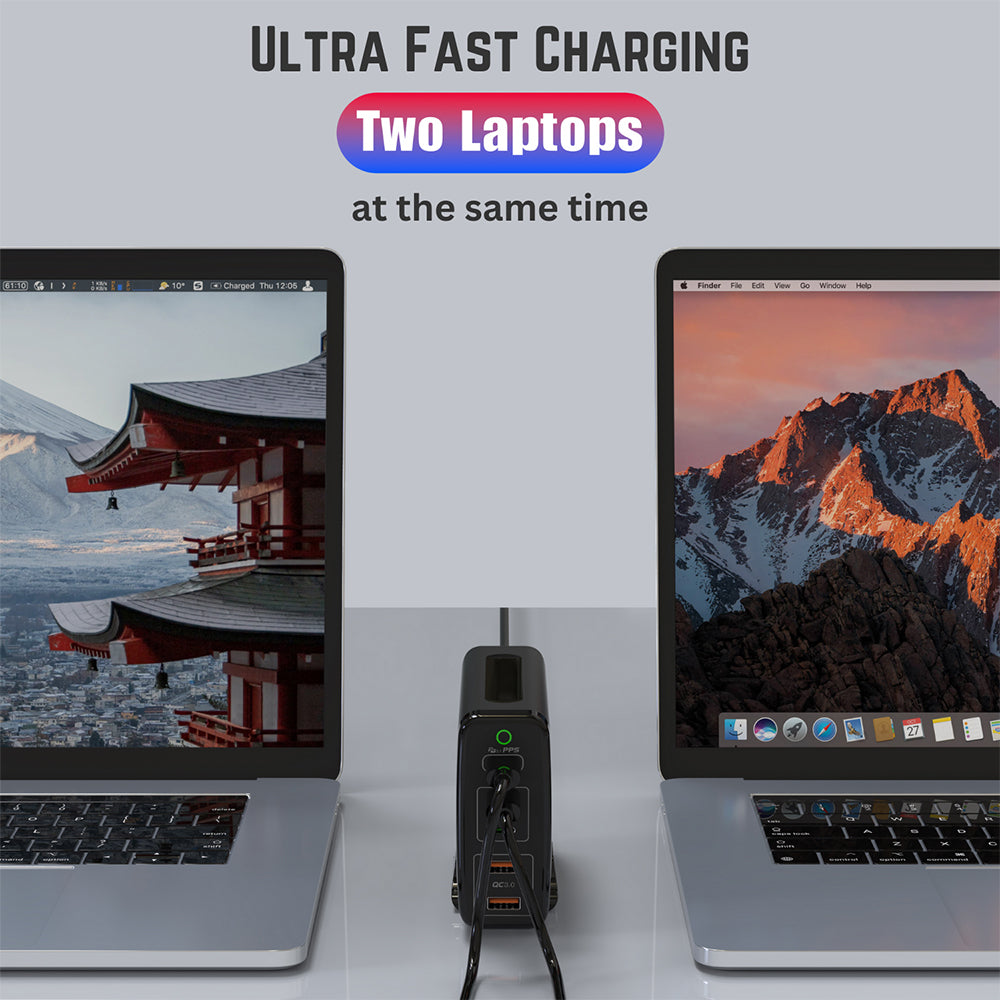 245W GaN USB-C Charging Station 5-Port PD3.1 Fast Charger with 140W USB-C Output for MacBook Pro, MacBook Air, iPad Pro, iPhone and Samsung