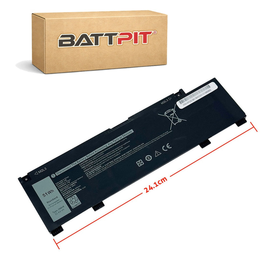 Dell 0M4GWP Compatible Laptop Battery 11.4V (4474mAh / 51Wh) Li-polymer