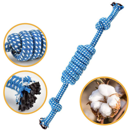 Durable Cotton Rope Toys – Made with tightly woven natural cotton to withstand chewing and tugging