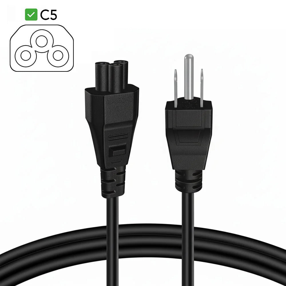 3-Prong AC Power Cord IEC C5 Cloverleaf 1.8M